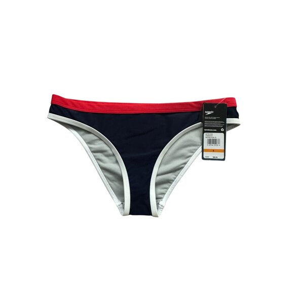 SPEEDO Women's Blue Red White Bikini Swim Bottom Size Small NEW NWT - Picture 3 of 6
